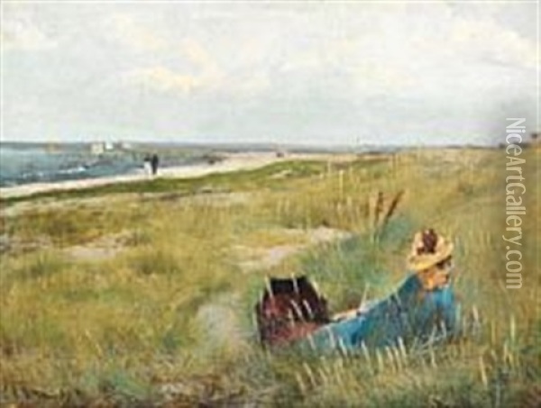 Hornbaek Beach Oil Painting - Laurits Andersen Ring