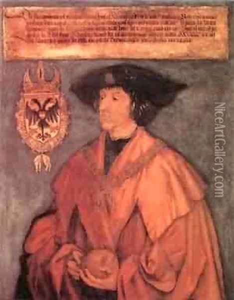 Emperor Maximilian I 1 1519 Oil Painting - Albrecht Durer