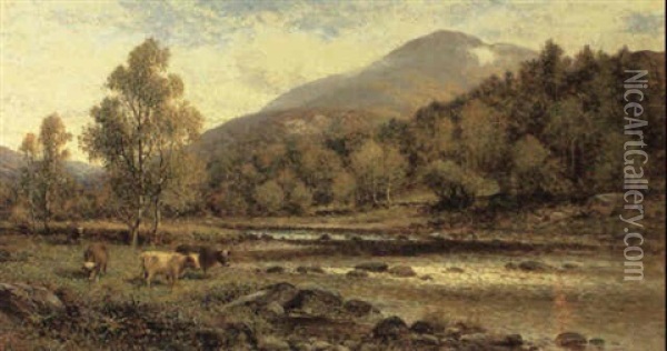 The Lledr, North Wales Oil Painting - Alfred Augustus Glendening Sr.