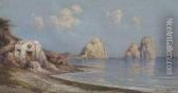 Capri Oil Painting - Giuseppe Carelli