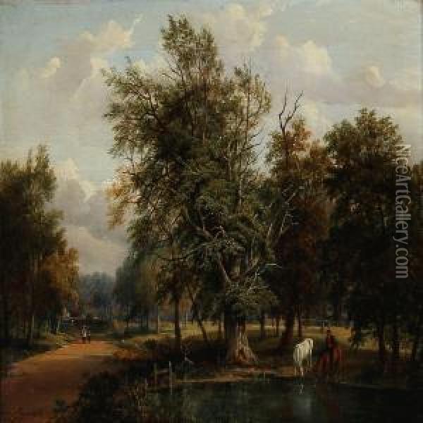 On Putney Heath, Surrey Oil Painting - Jane Nasmyth