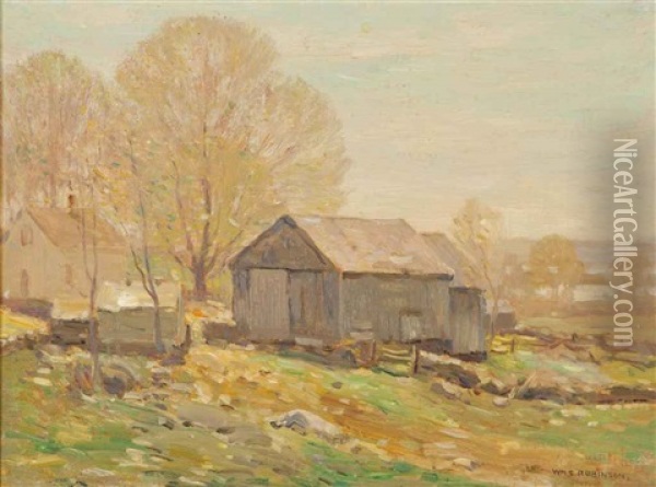 Springtime At The Farm Oil Painting - William S. Robinson