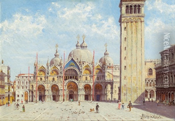 Piazza San Marco In Venedig Oil Painting - Antonietta Brandeis