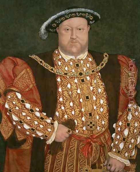 Portrait of Henry VIII Oil Painting - Hans Holbein the Younger