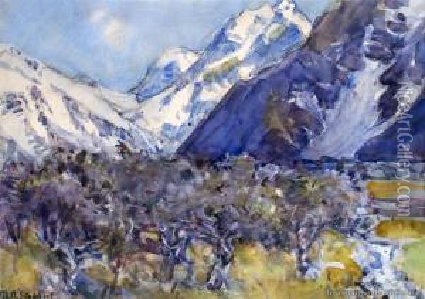 Mt Cook Oil Painting - Margaret Olrog Stoddart