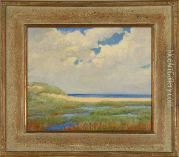 Campon Pond, Nantucket. Oil Painting - Henry Stephens Eddy