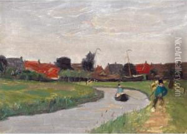 Along The Tow Path Oil Painting - James Wilson Morrice