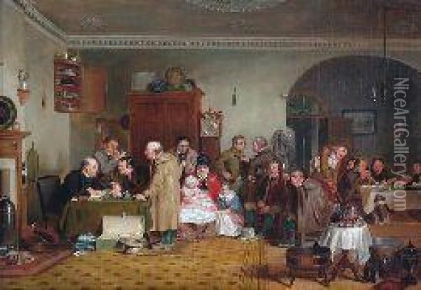 Rent Day Oil Painting - Sir David Wilkie