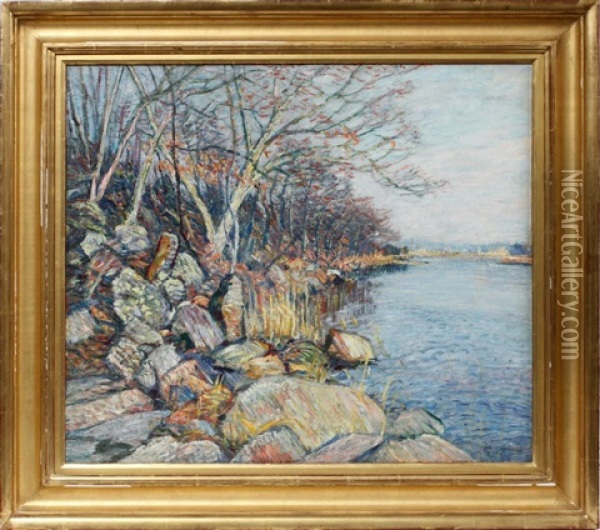 Lieutenant River View Oil Painting - George Brainard Burr