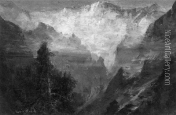 The Grand Canyon Oil Painting - Lucien Whiting Powell