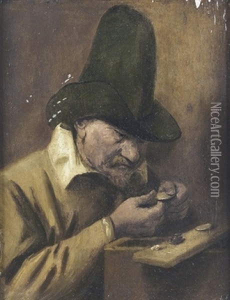 Der Geizhals Oil Painting - Joos van Craesbeeck