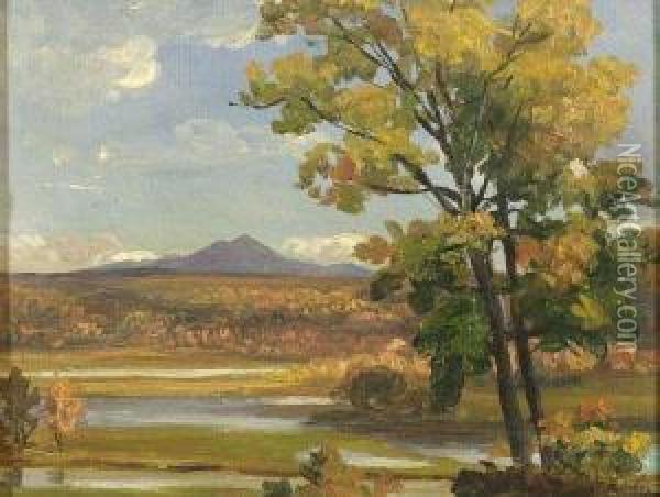 Distant Peak, Autumn Oil Painting - Benjamin Champney