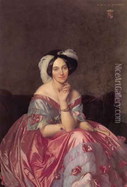 Baronne James de Rothschild, née Betty von Rothschild Oil Painting - Jean Auguste Dominique Ingres