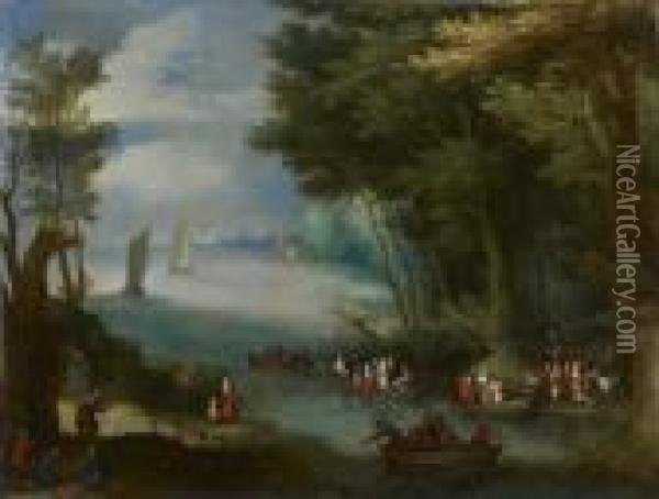 Le Passage Du Gue Oil Painting - Jan Brueghel the Younger