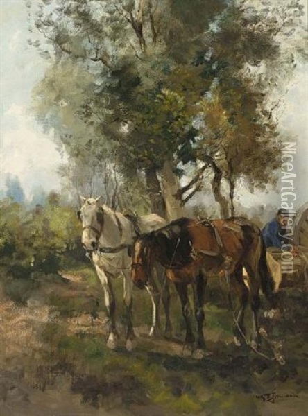 A Heavy Load Oil Painting - Willem George Frederik Jansen