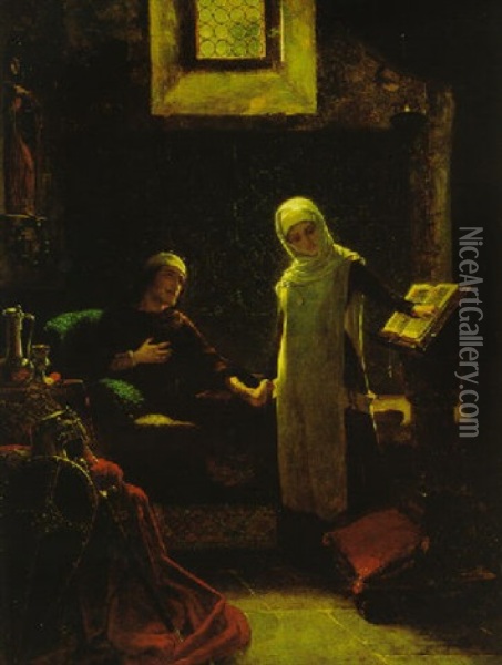 Pflege Im Kloster Oil Painting - Ludwig Christian F. W. von Rossler