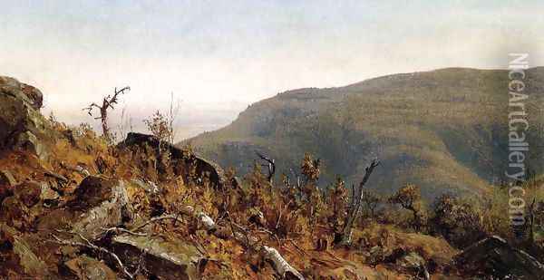 The View from South Mountain in the Catskills, A Sketch Oil Painting - Sanford Robinson Gifford