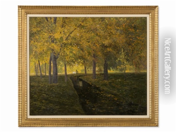 Autumn Landscape Oil Painting - Walter Stoitzner