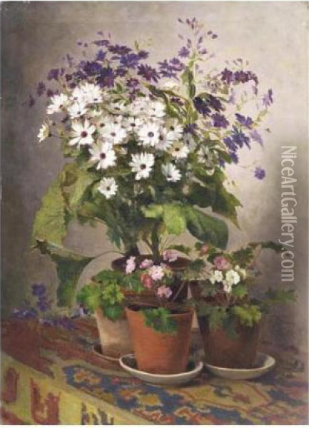 Pot De Marguerites Oil Painting - Theodore Gerard