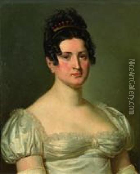 Portrait En Buste De Aimee Antoinette Louise Oil Painting - Antoine Claude Fleury
