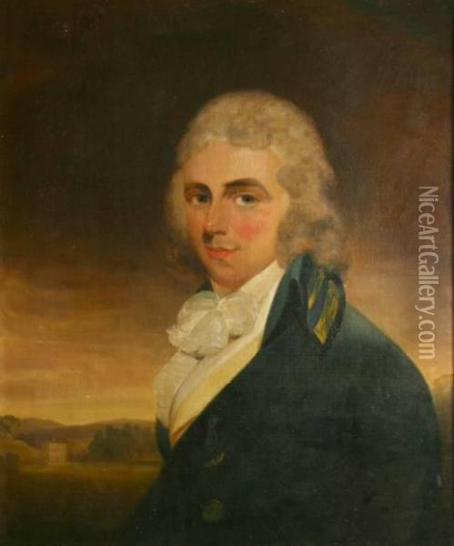 Half-length Portrait Of William Clark Of Buckland Tout-saints,kingsbridge, Devon Oil Painting - John Opie