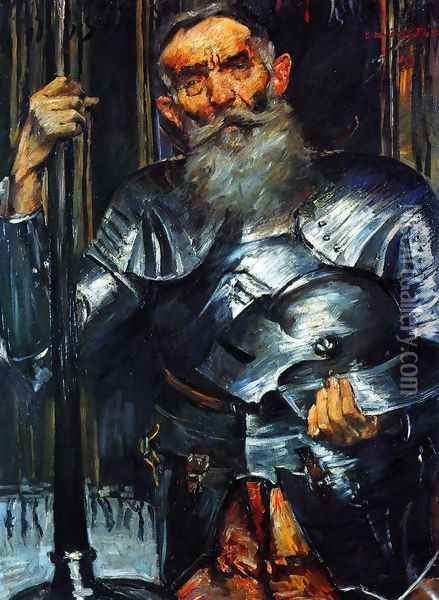 Old Man in Armour Oil Painting - Lovis (Franz Heinrich Louis) Corinth
