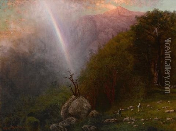 Sunset On Mount Tamalpais Oil Painting - Charles Dorman Robinson