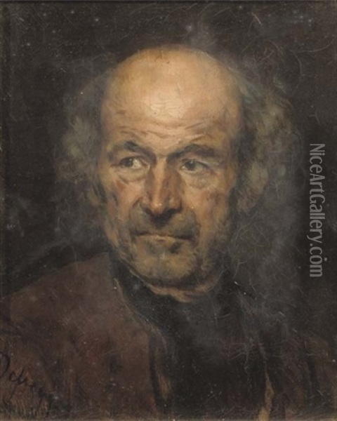 Portrait Of A Man Oil Painting - Franz Von Defregger