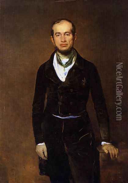 Portrait of Count Zech-Burkersroda Oil Painting - Ferdinand von Rayski