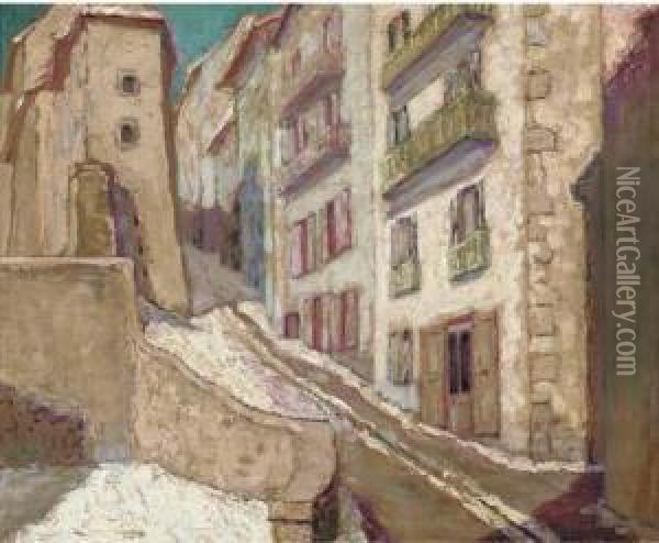 Briancon Sous La Neige Oil Painting - Charles Boutheon