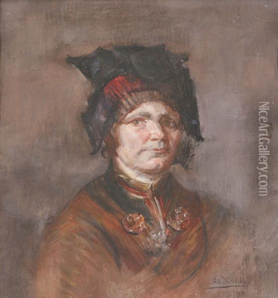 Portrait Of A Woman Oil Painting - Albert Dumoulin
