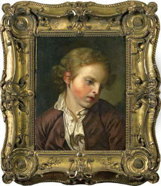 Tete De Jeune Garcon Oil Painting - Jean Baptiste Greuze