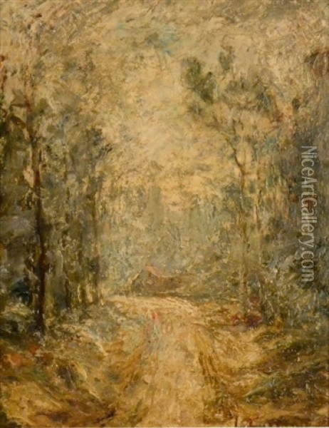 Maison Au Bout Du Chemin Oil Painting - Louis-Hilaire Carrand