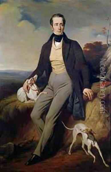 Portrait of Alphonse de Lamartine 1790-1869 Oil Painting - Henri Decaisne