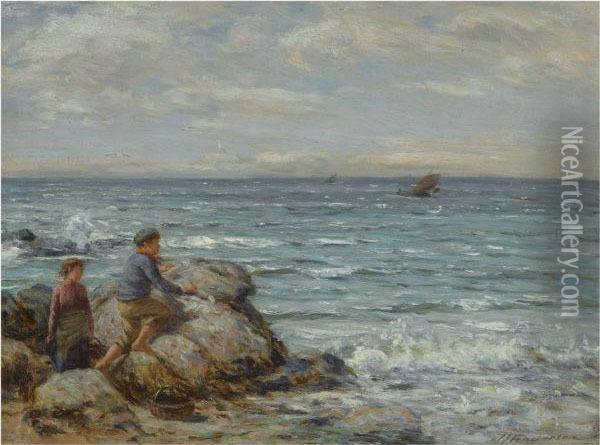 Looking Off Shore Oil Painting - Joseph Henderson