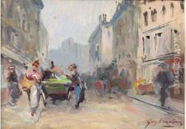 La Marchande Des Quatre Saisons Oil Painting - Gustave Gagliardini