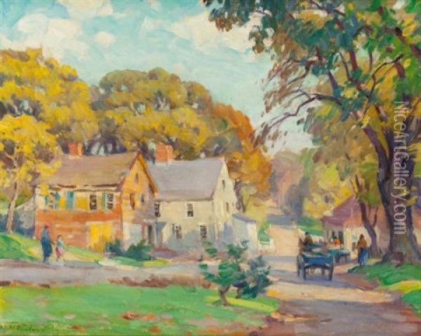 New England Summer, Late Afternoon Oil Painting - Mabel May Woodward