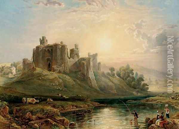 Kidwelly Castle, Carmarthenshire Oil Painting - William Andrews Nesfield