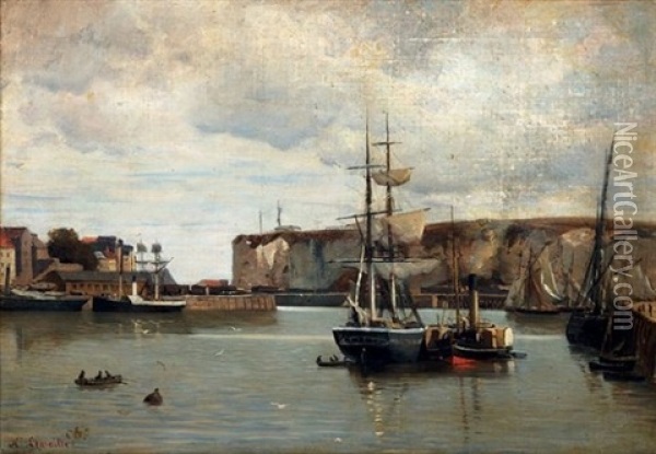 Le Port Oil Painting - Nathanael Lemaitre