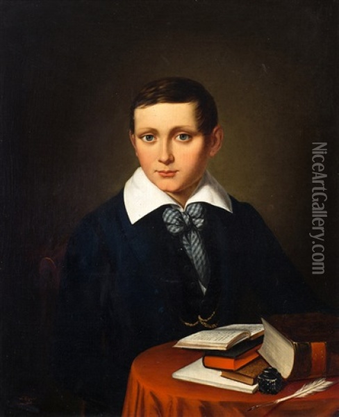 Jongensportret, Mogelijk Servaas Bomme Oil Painting - Johann Friedrich Welsch