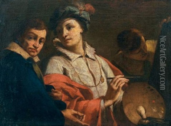 Allegorie De La Peinture Oil Painting - Francesco de Mura