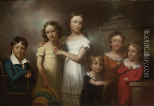 The Children Of Henry Livingston Oil Painting - Henry Inman