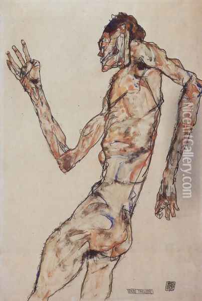 The Dancer Oil Painting - Egon Schiele