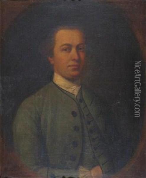 Portrait Of A Gentleman Wearing Green Oil Painting - Cosmo Alexander