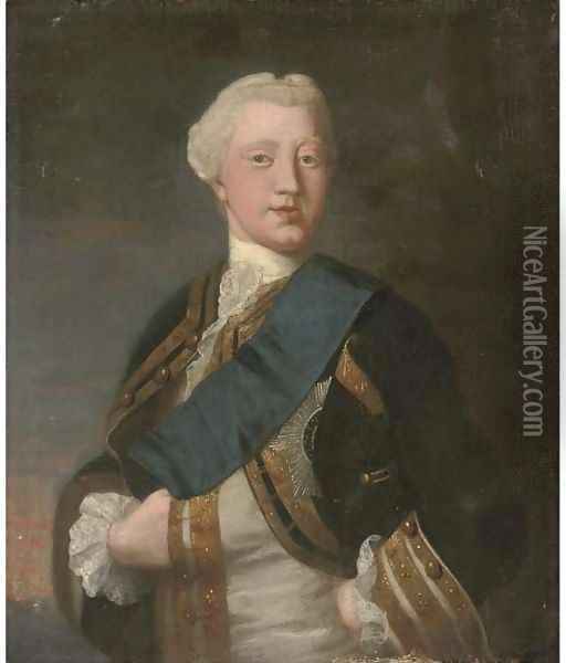 Portrait of George III as Prince of Wales (1738-1820) Oil Painting - Allan Ramsey