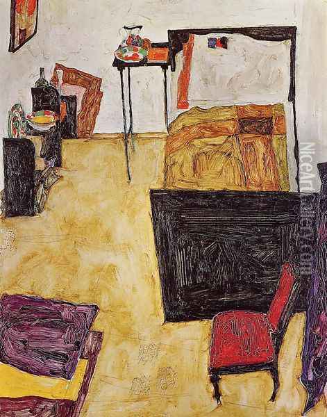 Schieles Room In Neulengbach Oil Painting - Egon Schiele
