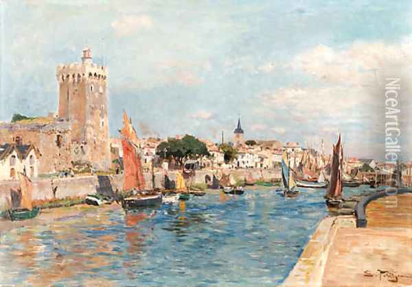 The port of Sables d'Olonne Oil Painting - Edmond Marie Petitjean