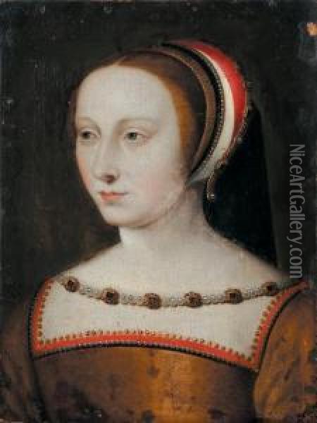Portrait De Diane De Poitiers, Duchesse De Valentinois Oil Painting - Jean Clouet