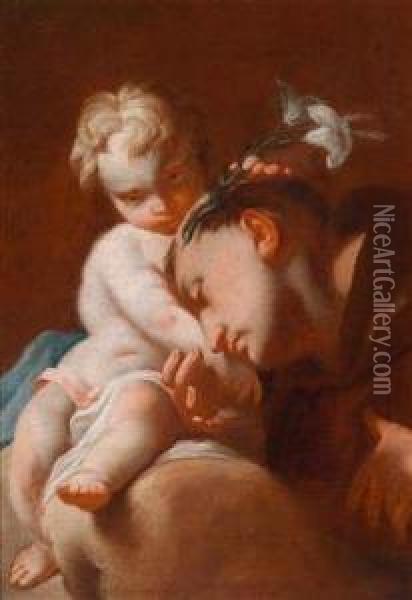 Der Heilige Antonius Mit Dem Jesuskind Oil Painting - Paul Troger