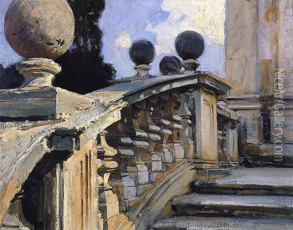 The Steps Of The Church Of S S Domenico E Siste In Rome Oil Painting - John Singer Sargent